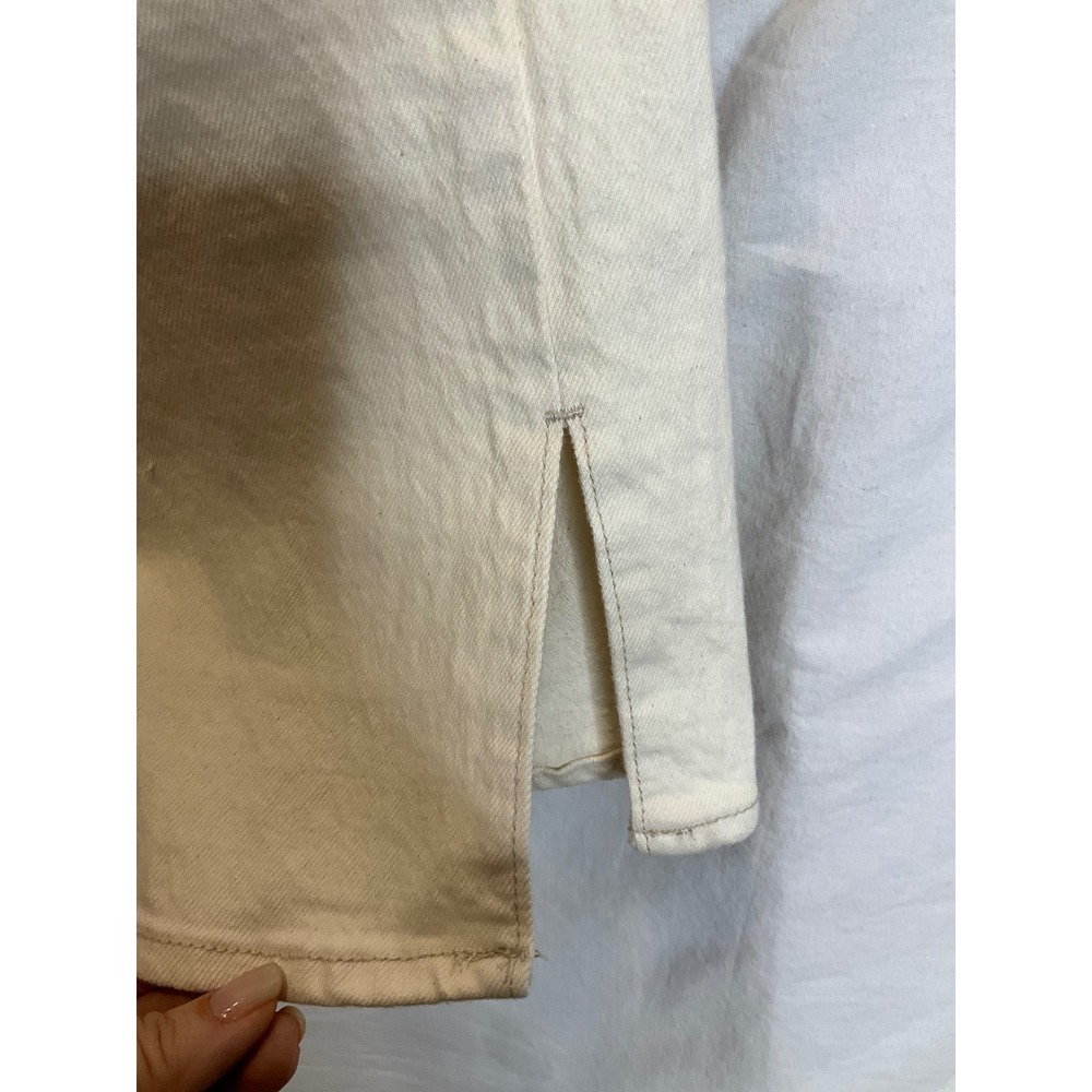 Abercrombie‎ & Fitch Jeans The 90s Straight Ultra High Rise Curve Love Ivory 25 - Picture 3 of 7